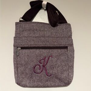 Thirty-One Purple Crossbody Bag with Monogram